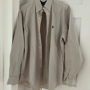 Ralph Lauren Khaki Long Sleeve Shirt